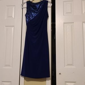 Womens long navy dress